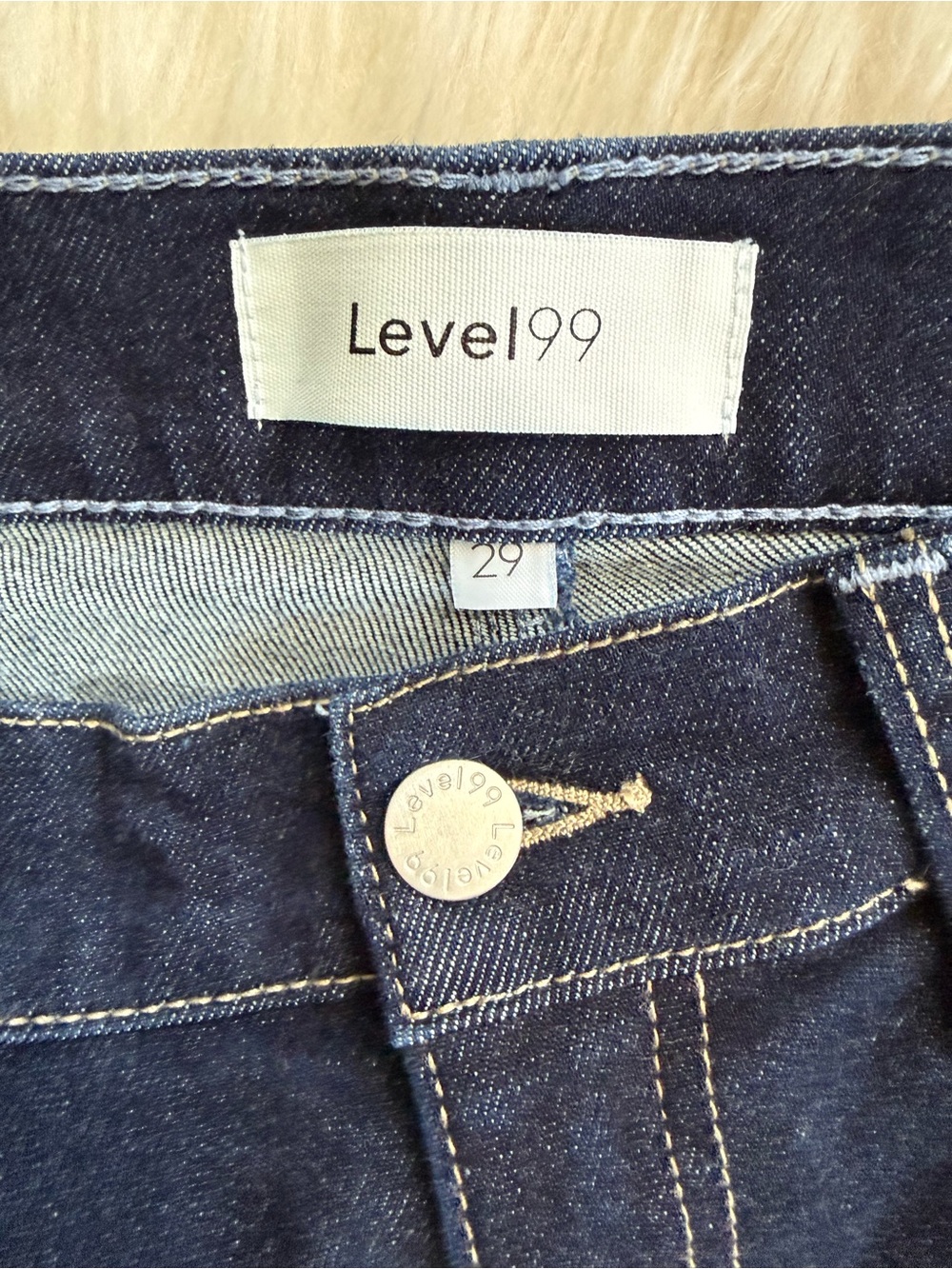 Level 99 Dark Blue Wide Leg Jeans Size 29 - Picture 7 of 13